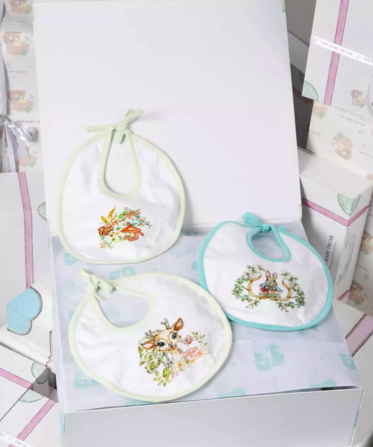 Infant Kids Organic Cotton Bib Gift Set Box (Pack of 2)