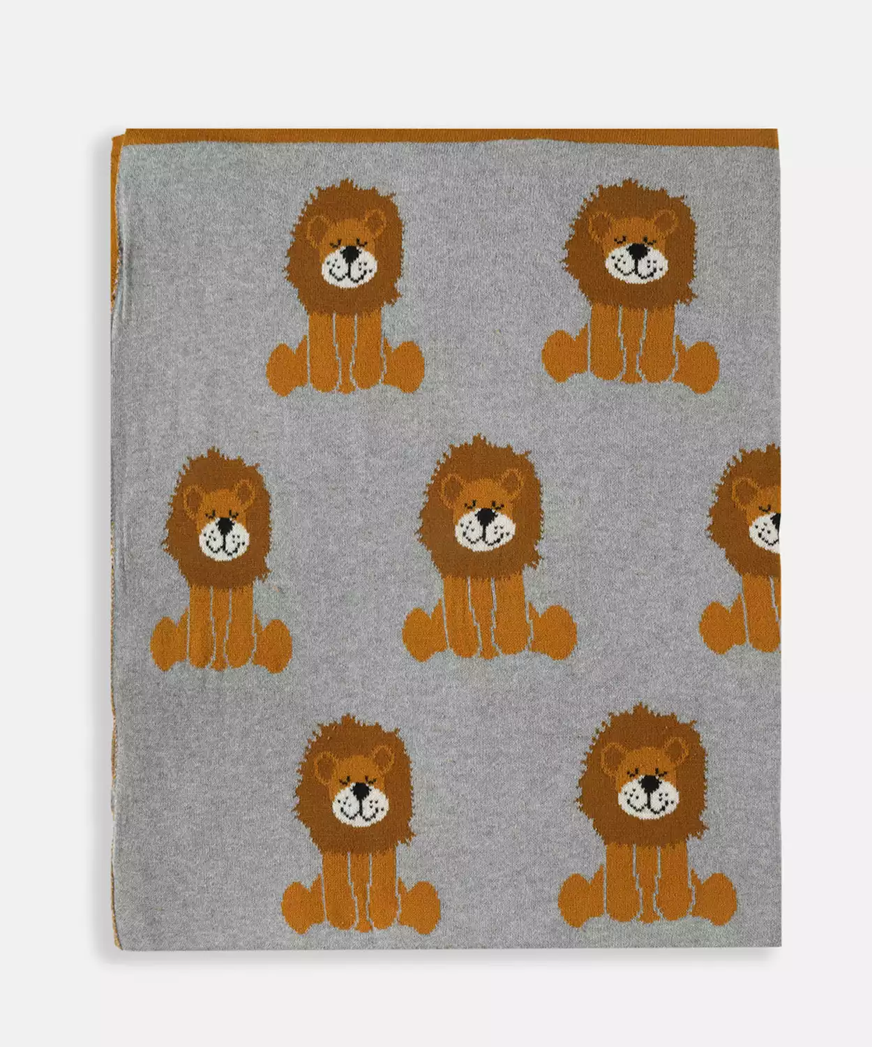 Infants Knitted Snuggle Lion Blanket & Cub Toy Gift Set Box (Pack of 2)