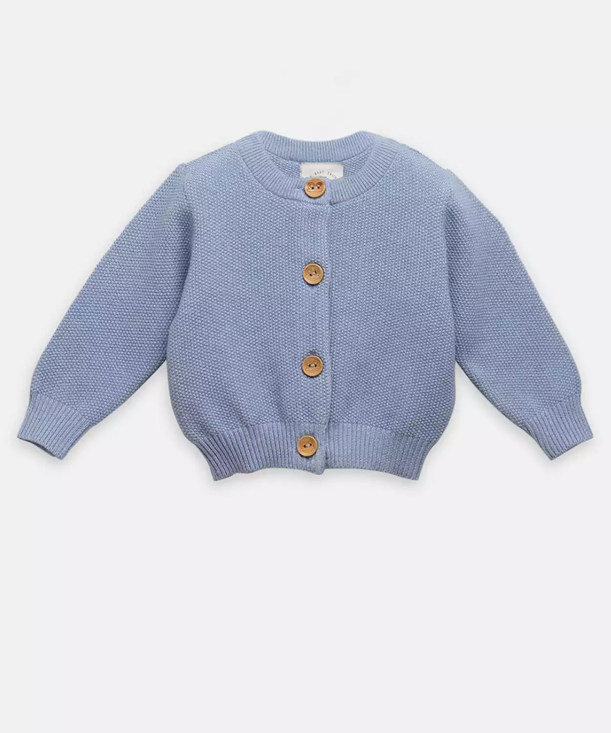 Unisex Blue Button Down Knitted Wollen Cardigan