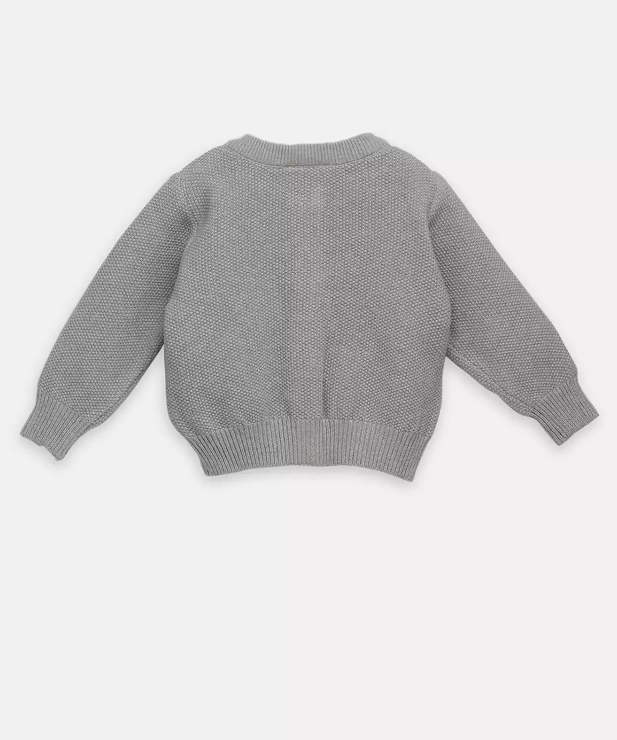 Unisex Grey Button Down Knitted Wollen Cardigan