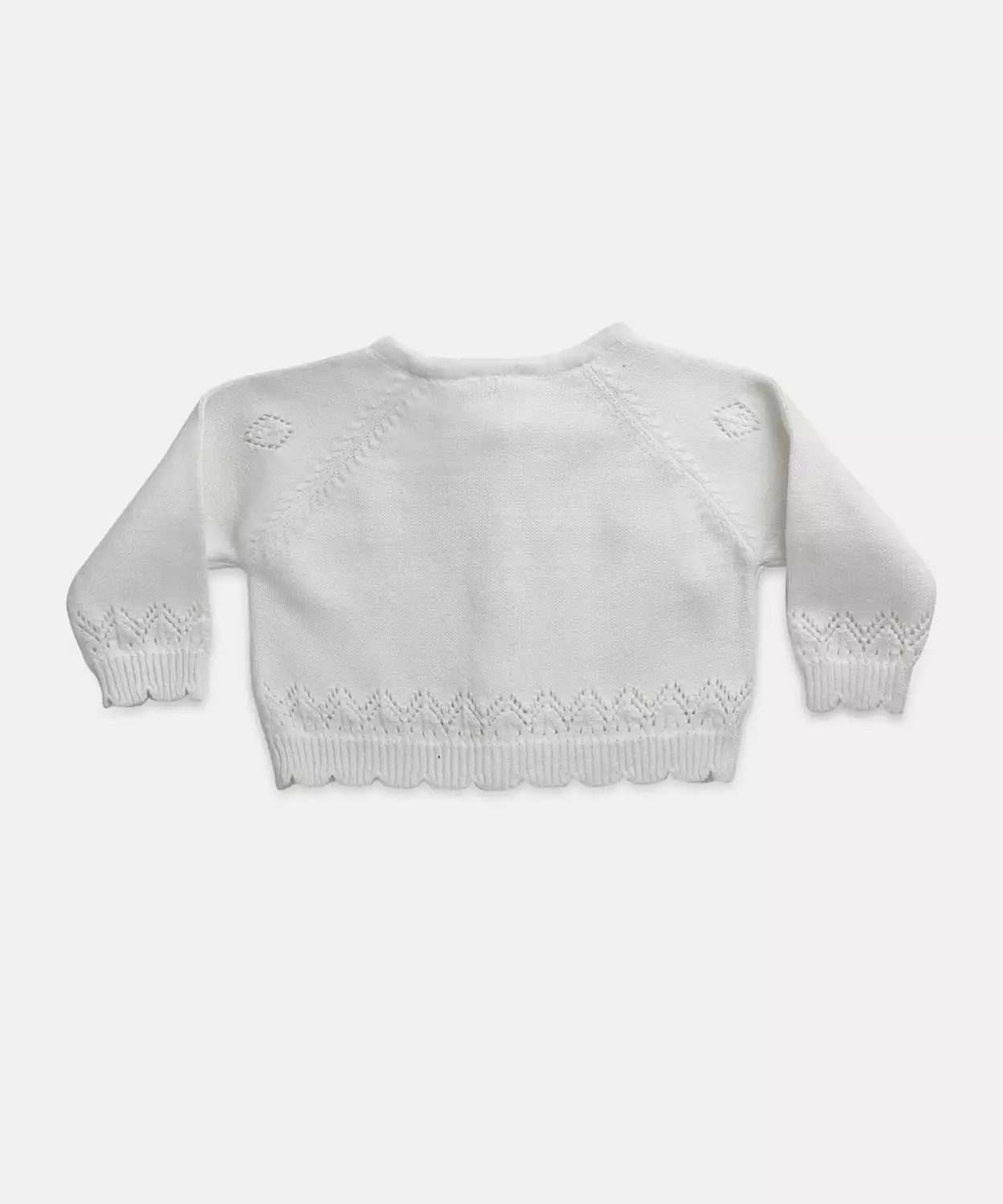 Baby Girl White Victorian Lace Cardigan