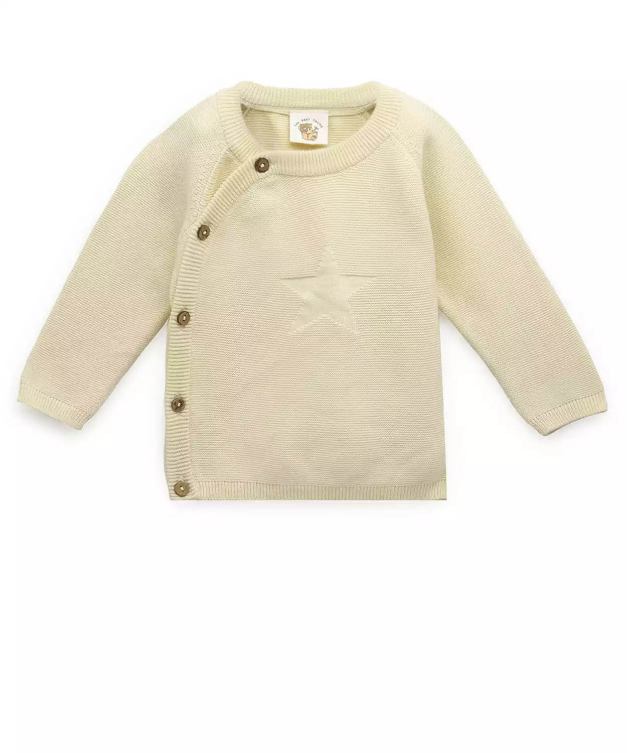 Off-White Cardigan with Side Button Opening