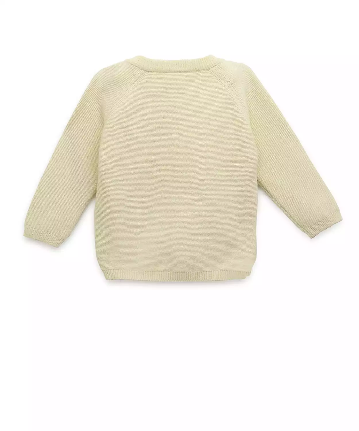 Off-White Cardigan with Side Button Opening