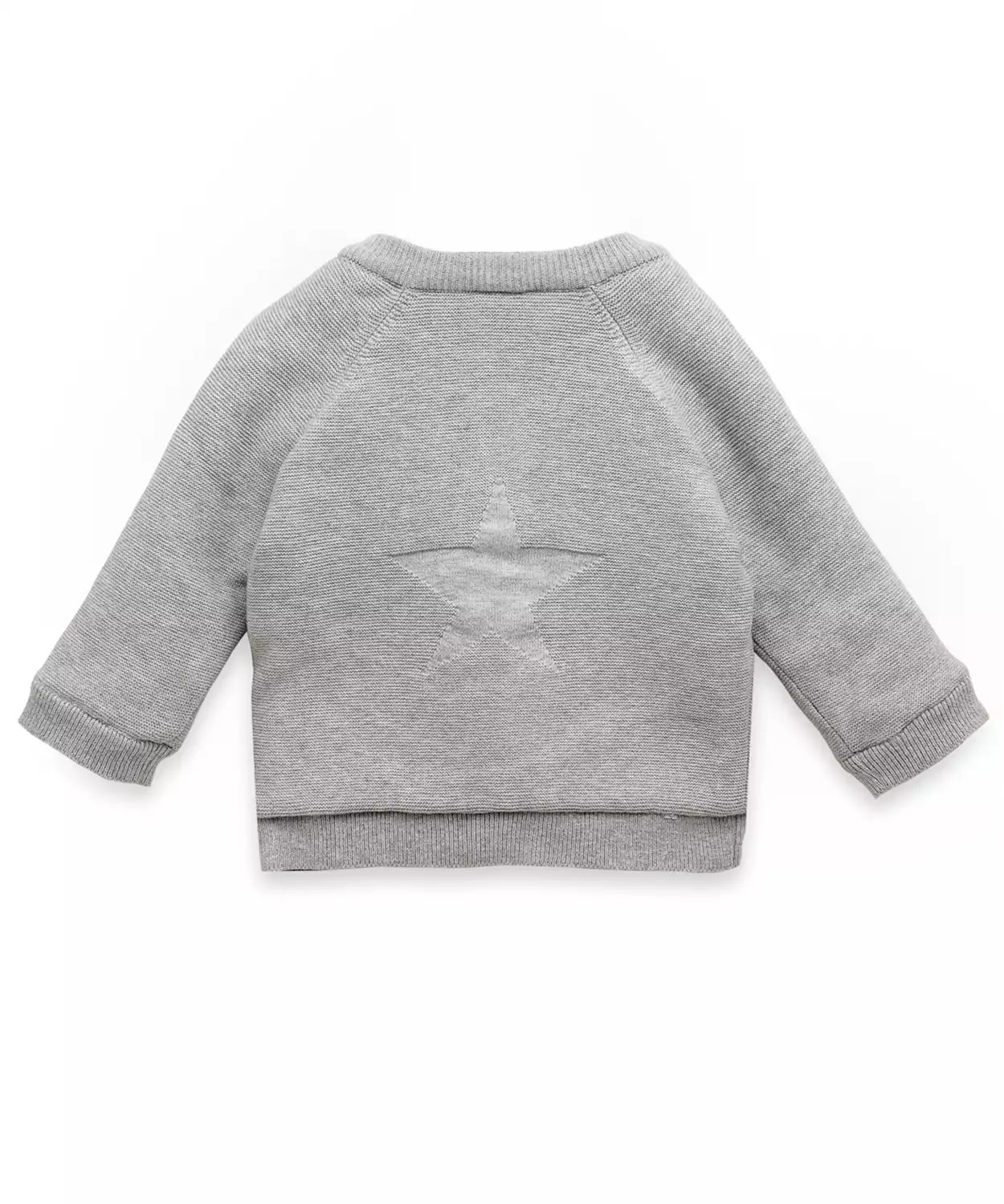 Grey Cardigan With Contrast Pink Sherpa Lining