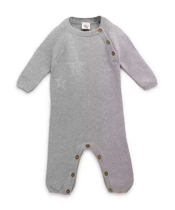 Infant Grey Knitted Star Romper