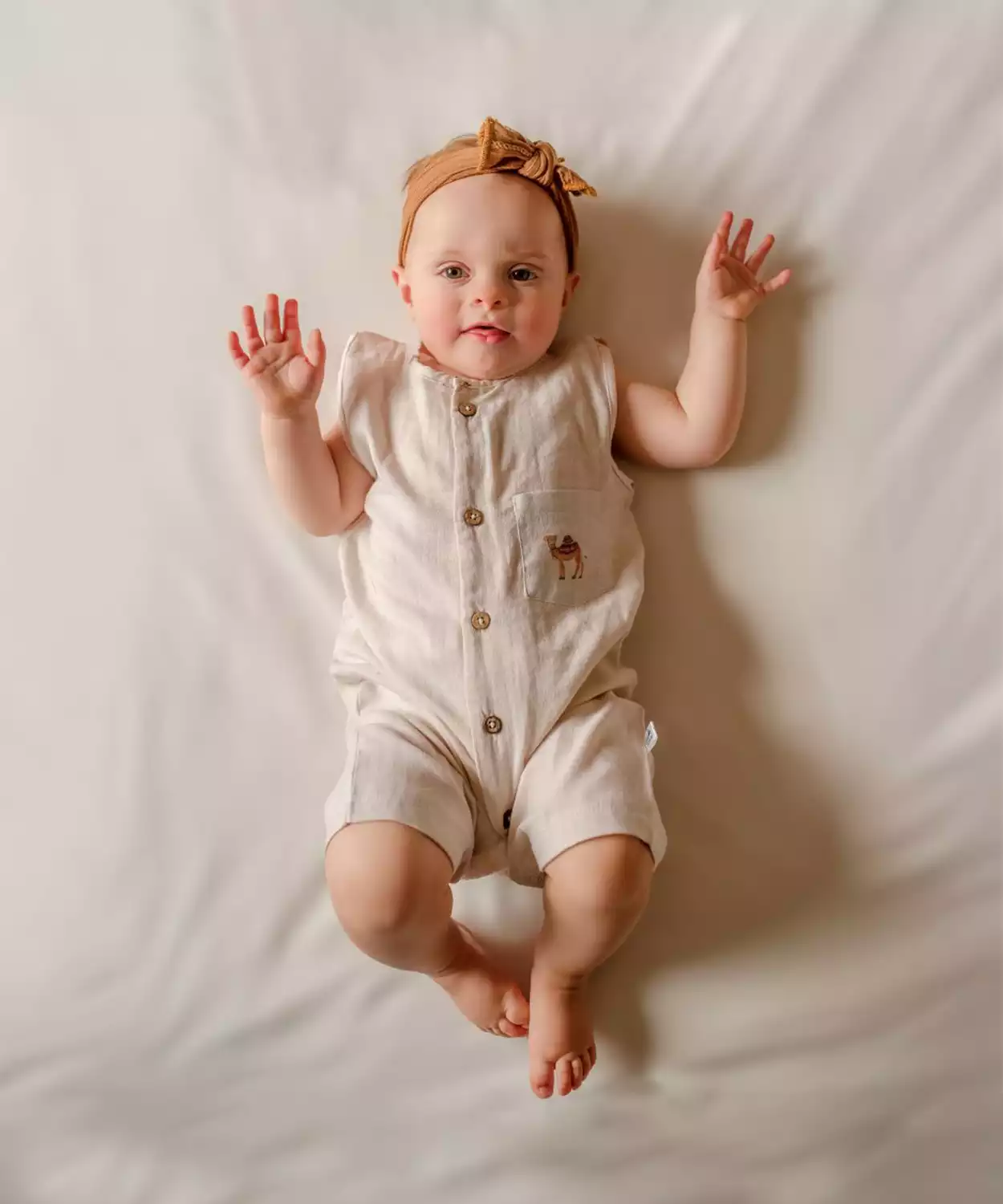 Tickle Camelot Organic Muslin Romper