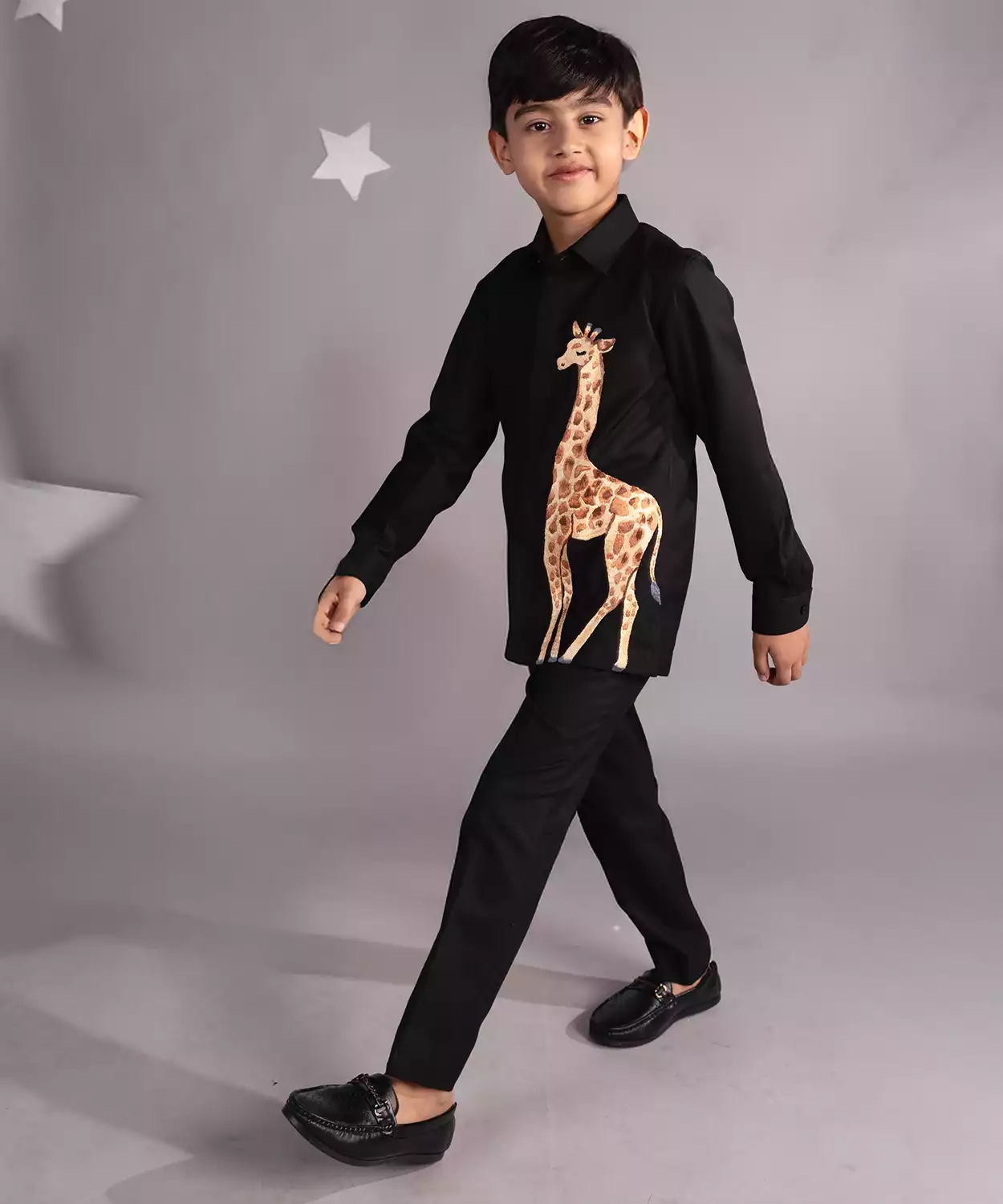 Robin Black Shirt And Pant Set