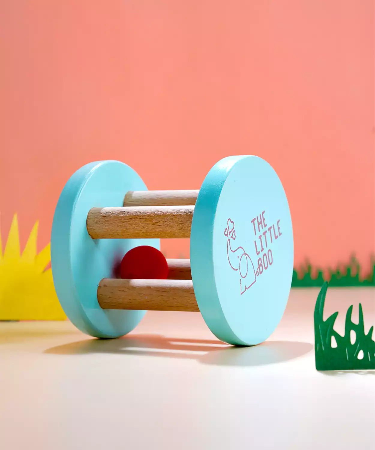 Wooden Baby Rattle and Natural Wood