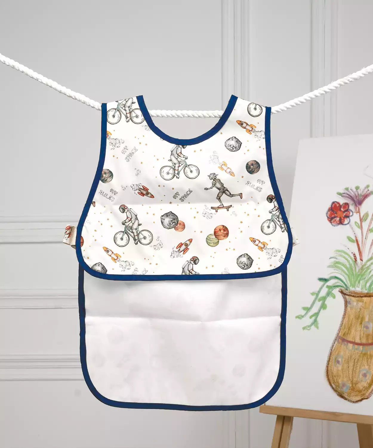 To The Moon & Back Little Artist Apron With Canvas Bag