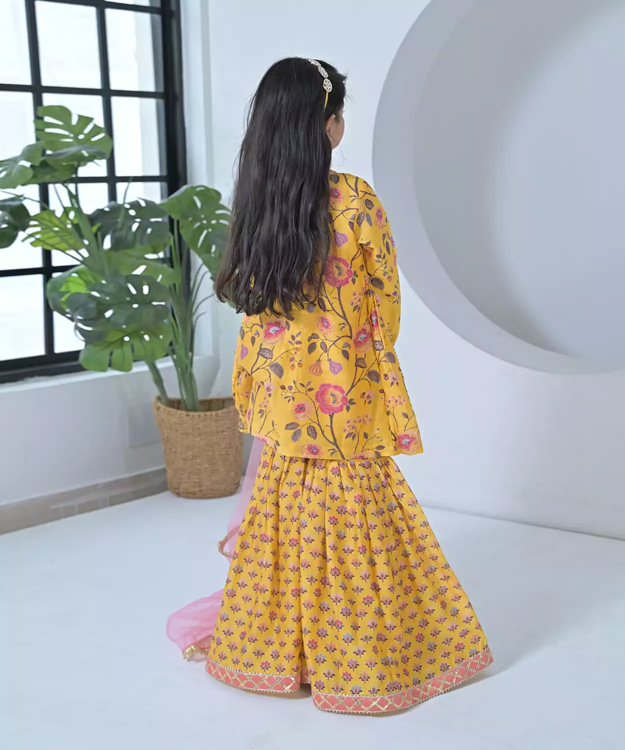 Yellow Chanderi Sharara Set