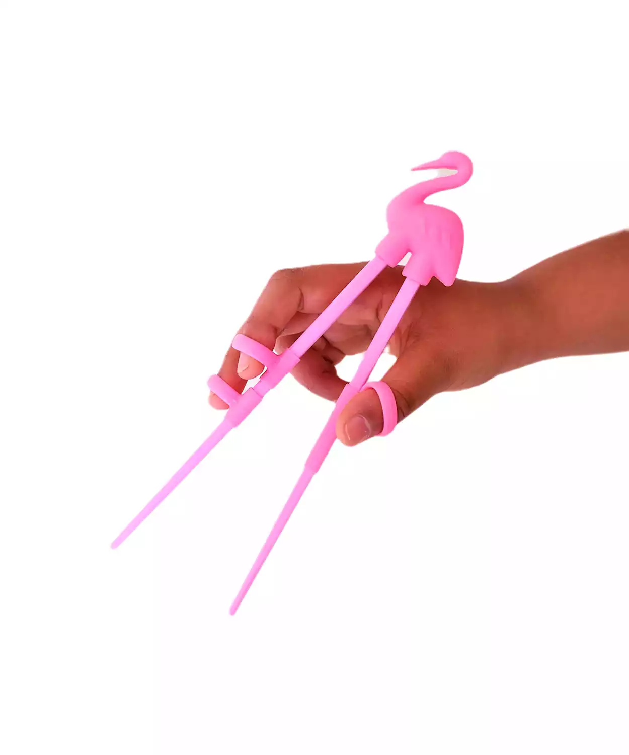 Wheatgrass Flamingo Learning Chopsticks - Pink