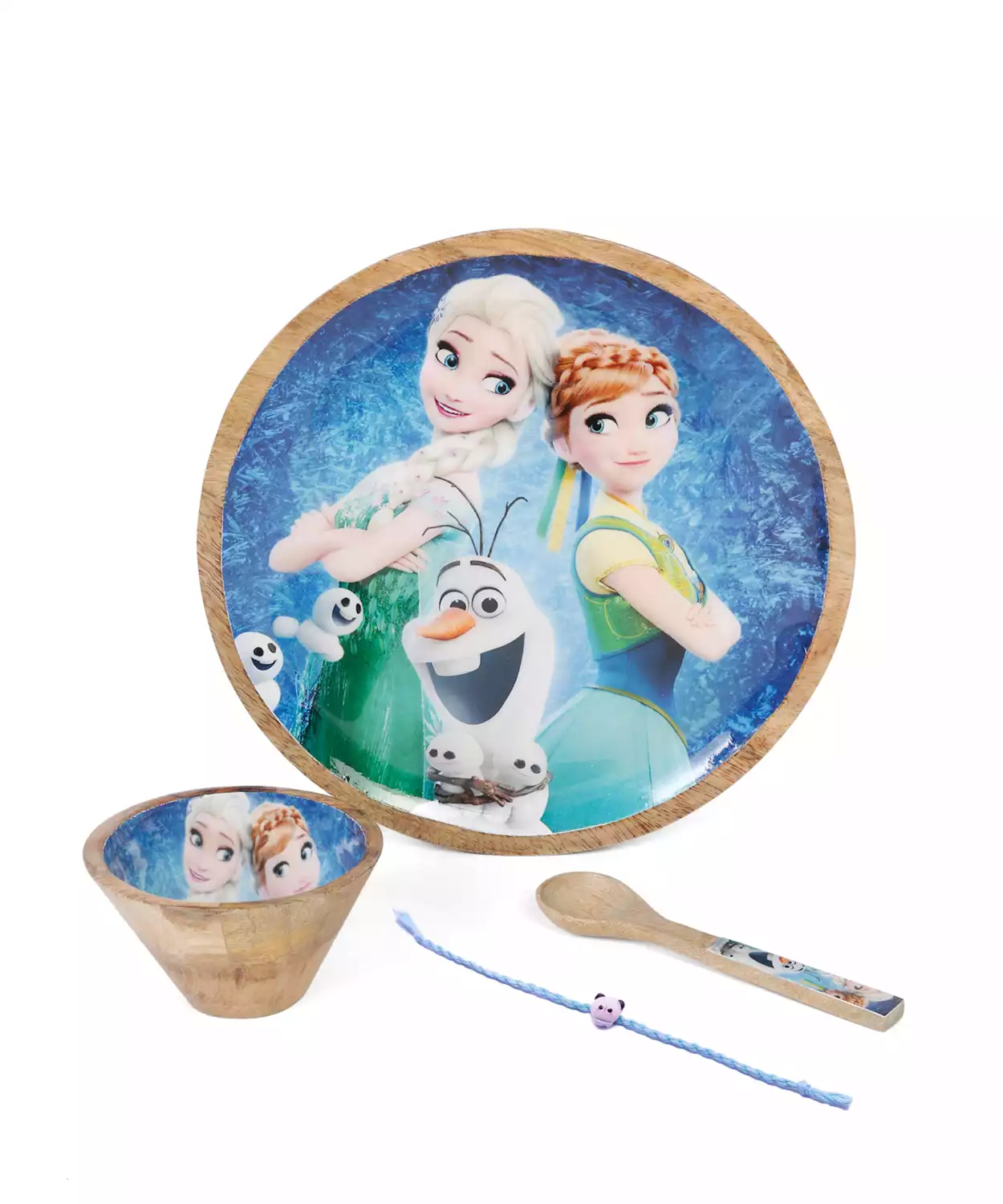 Rakhi Gift Box Mangowood Dinner Set(3 Pcs)-Multicolor