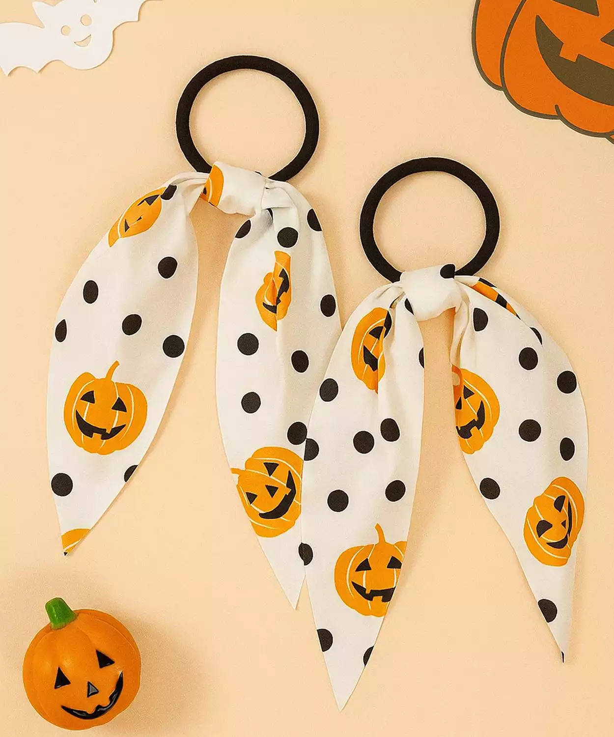Pack Of 2 Baby Girl Halloween Print Hair Ties