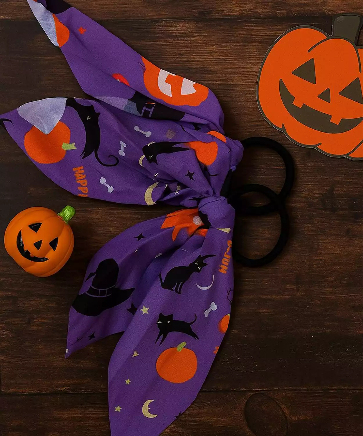Pack Of 2 Baby Girl Halloween Print Hair Ties