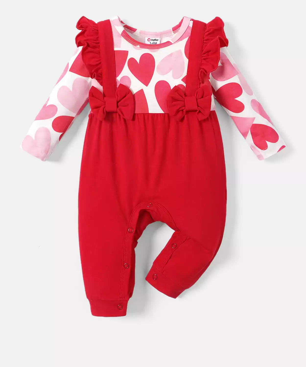 Baby Girl Heart Printed Romper