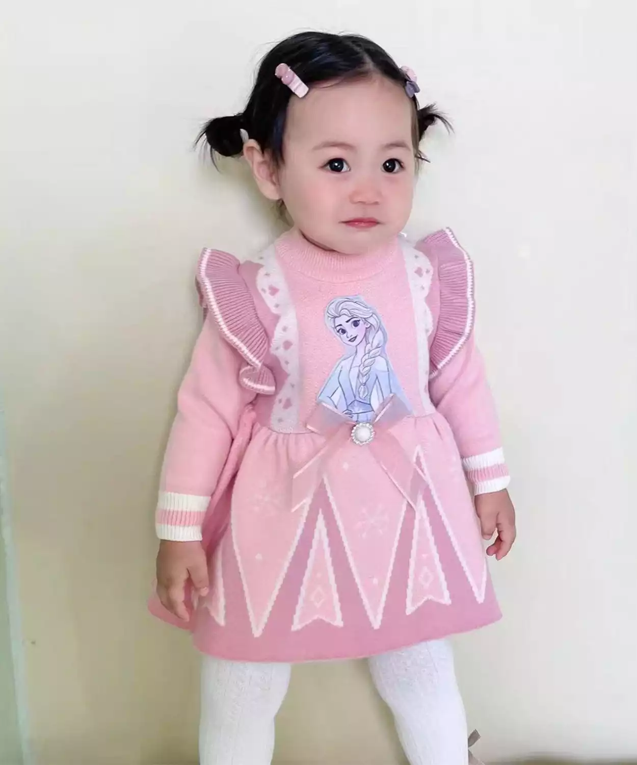 Toddler Girl Ruffle Style Elsa Frock