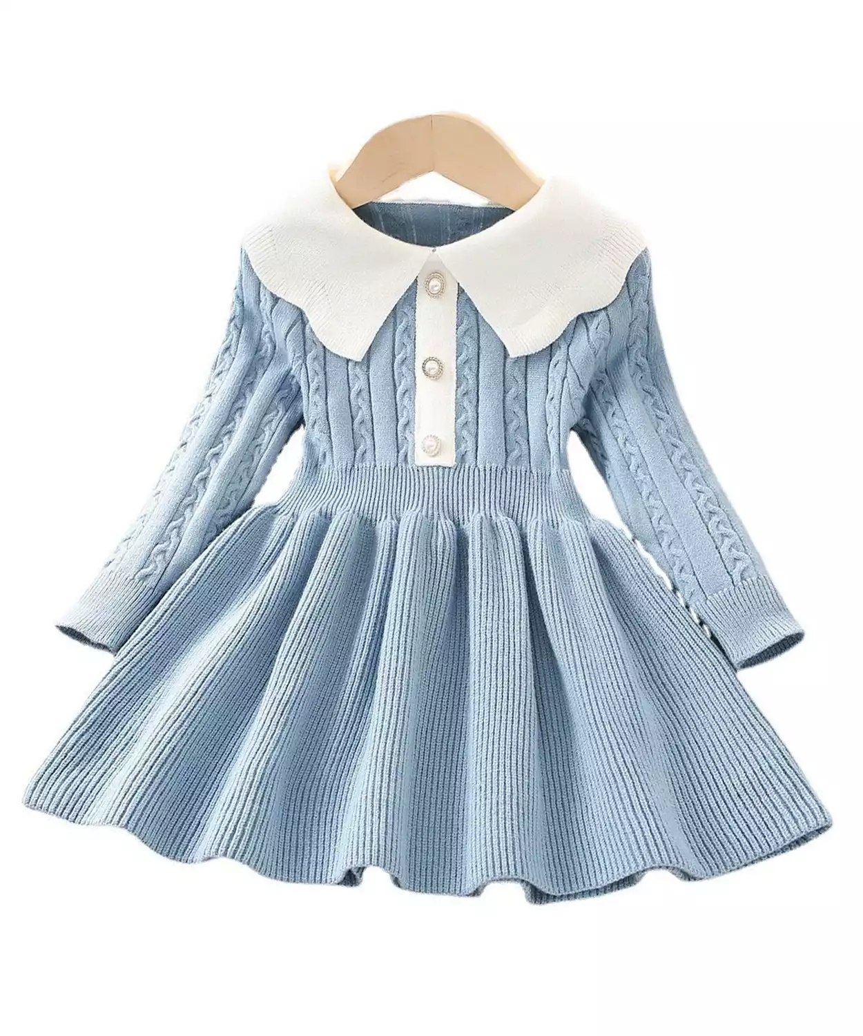 Toddler Girl Simple And Elegant Winter Frock