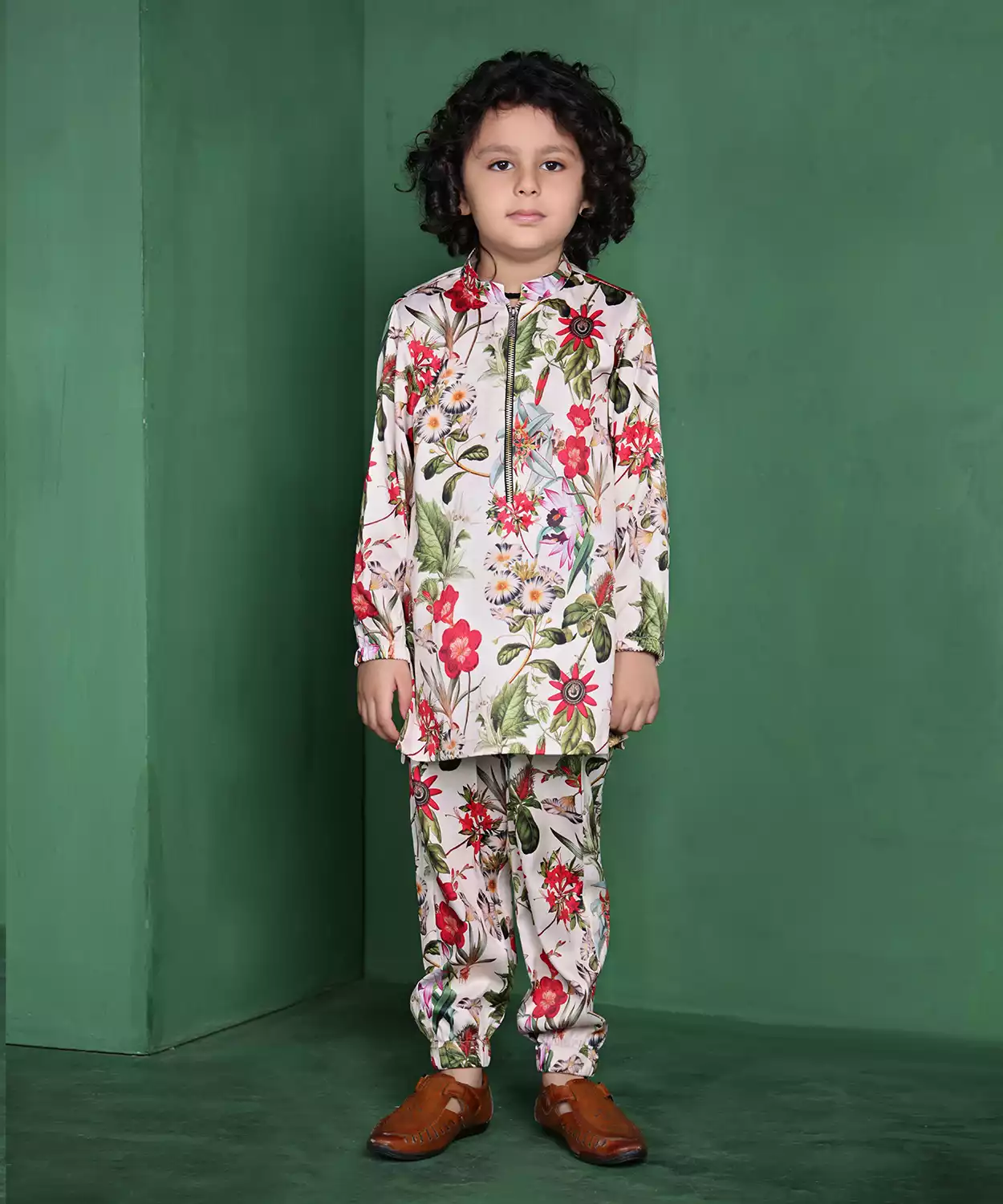 Gulmohar Print Kurta & Matching Pant Set