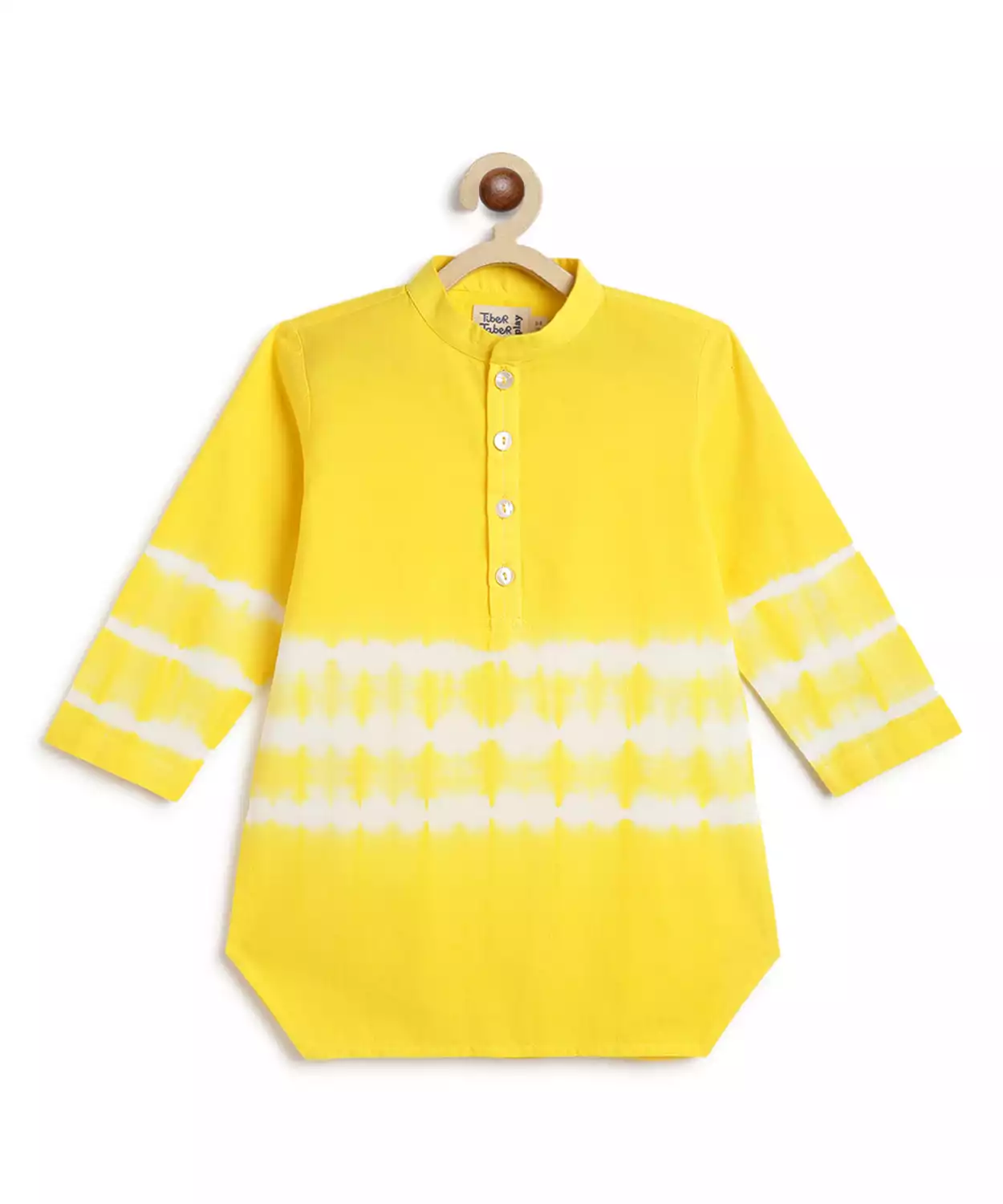 Tie & Dye Short Kurta- Yellow