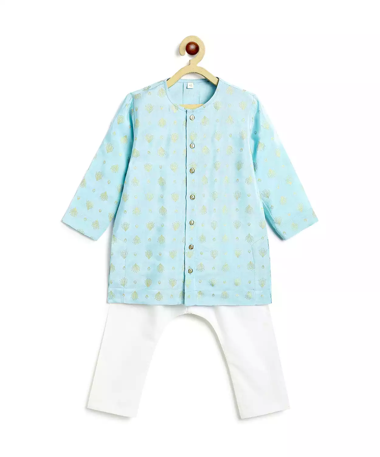 Boy Boy Kurta Pyjama Set-Blue