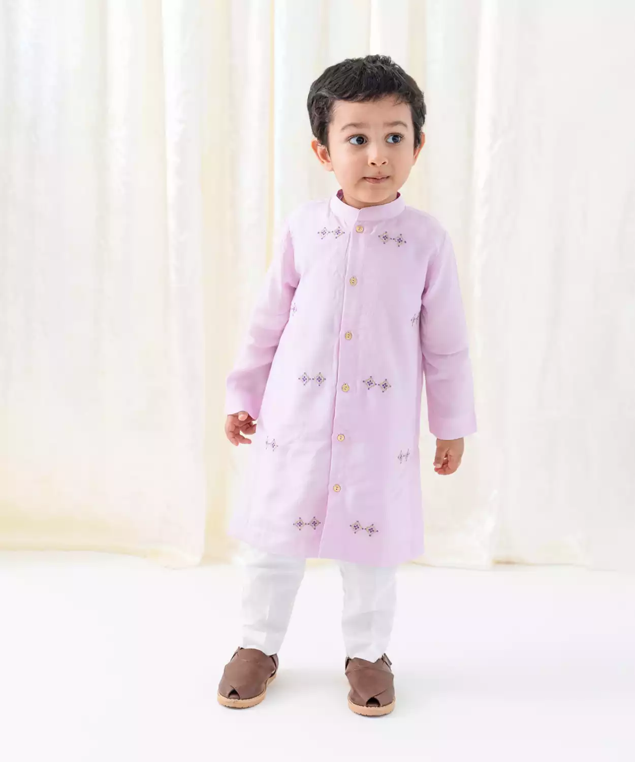Boy Kurta Pyjama Set-Purple