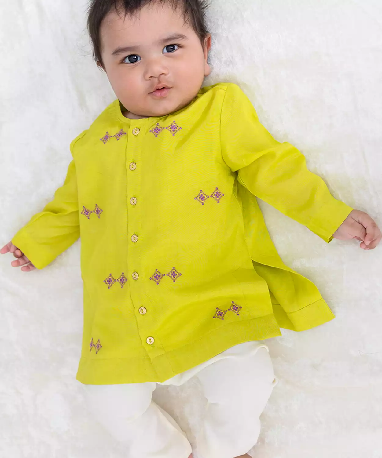 Baby Boy Kurta Pyjama Set-Green