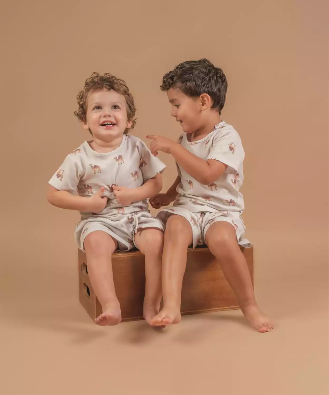 Tickle Camelot Organic Muslin Shorts and Tee Set