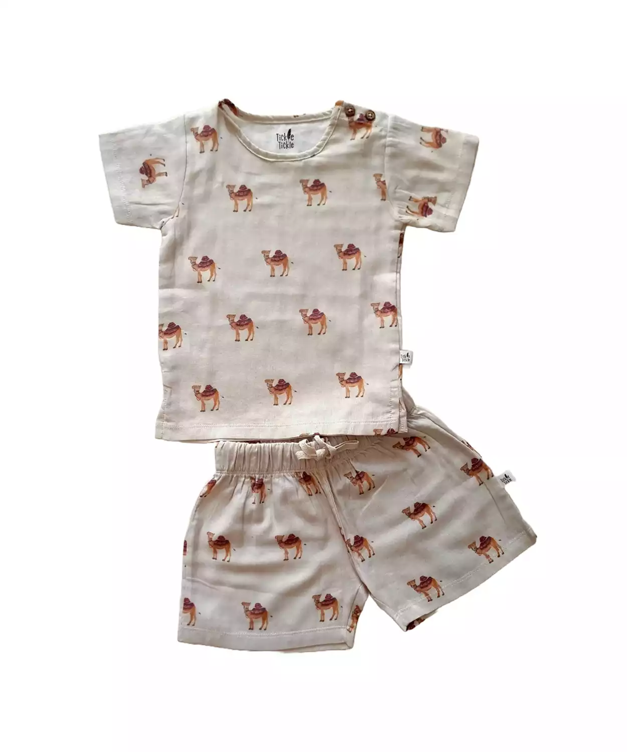 Tickle Camelot Organic Muslin Shorts and Tee Set