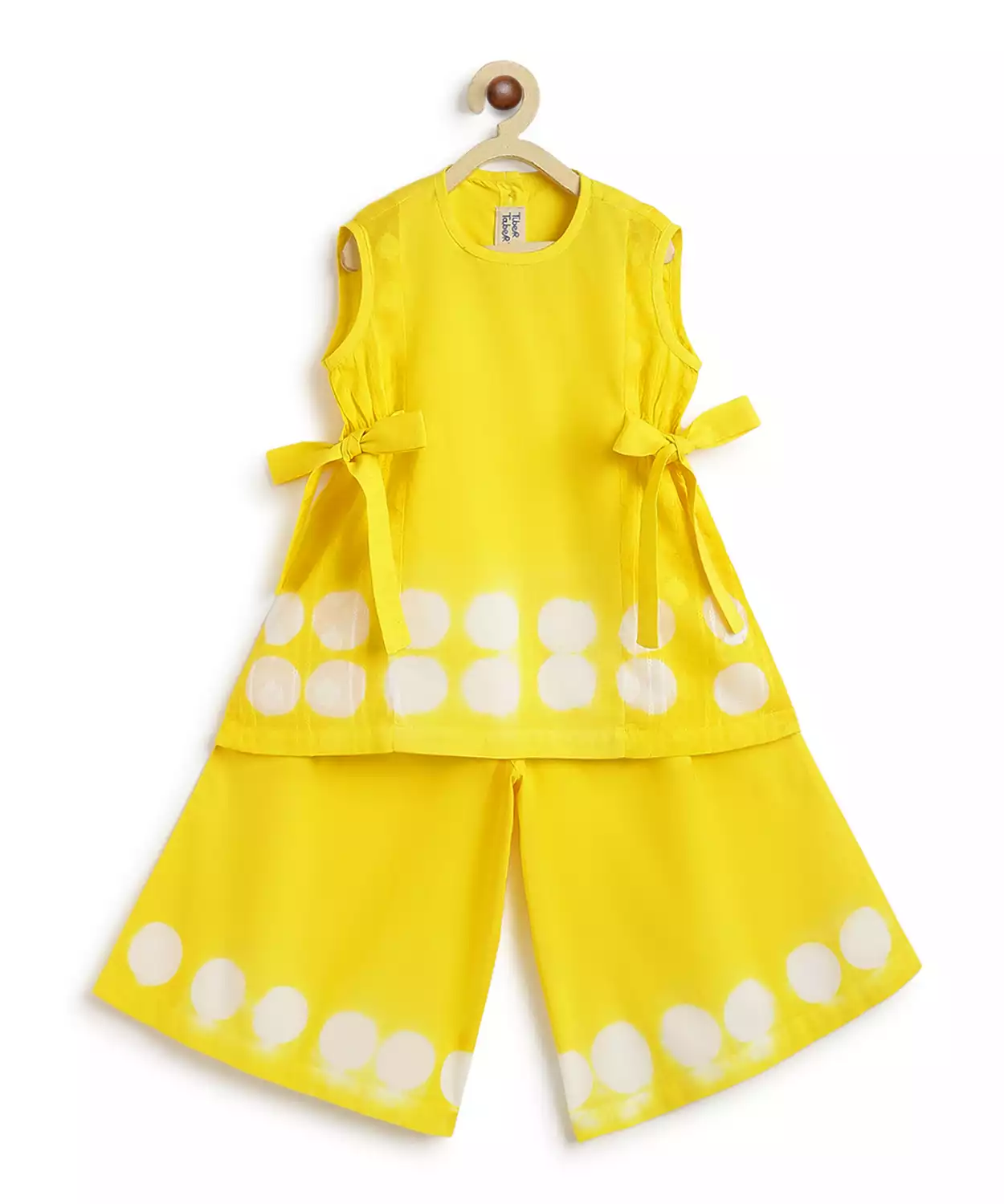 Tie & Dye Top Set- Yellow