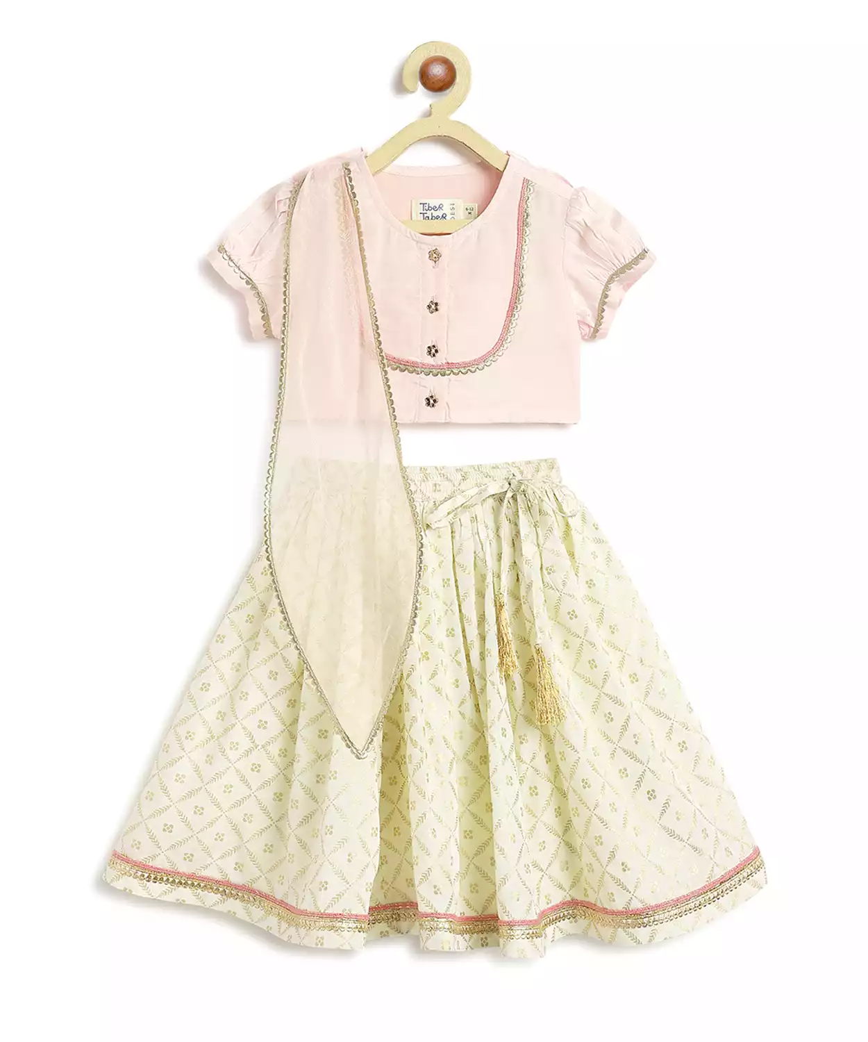 Baby Girl Lehenga Set-Pink