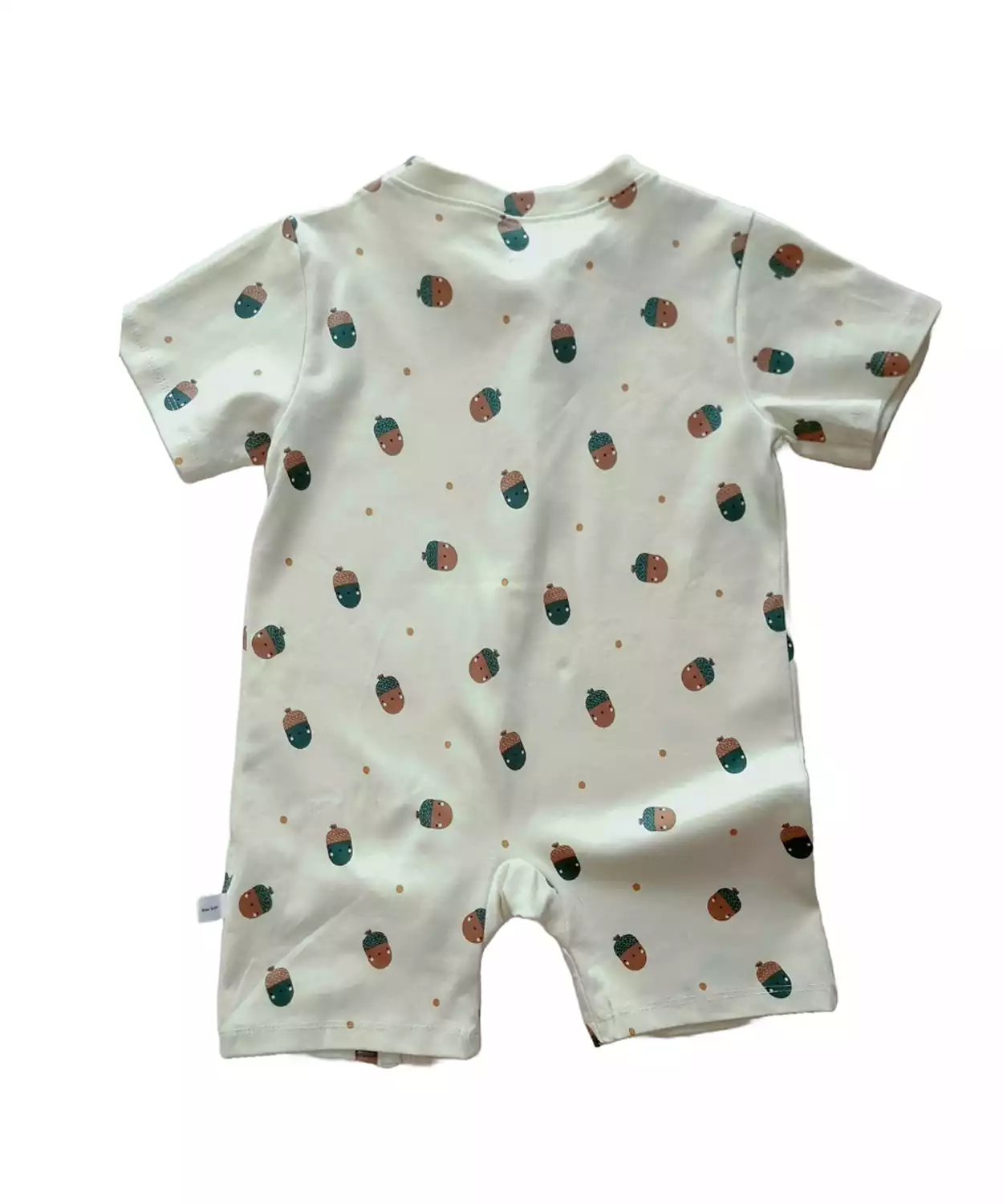 Tickle Lil Peacan Organic Short Zip Playsuit