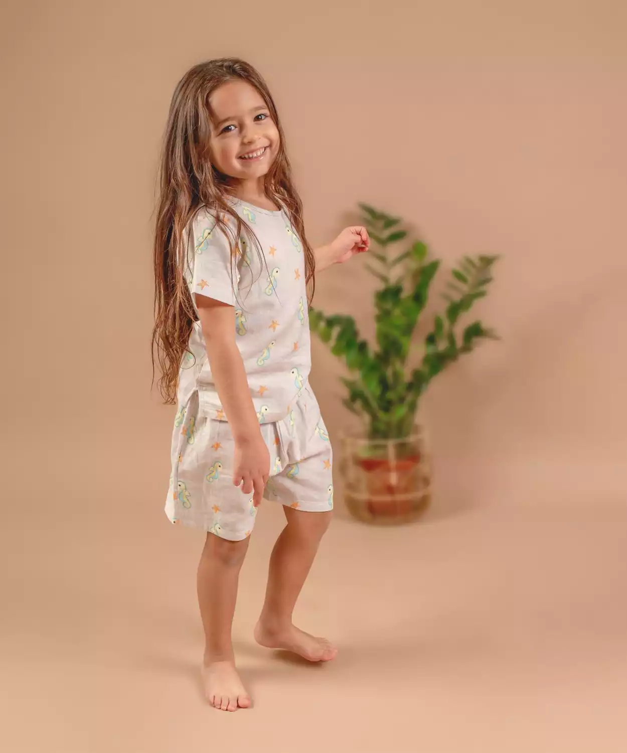 Tickle Sea Sparkle Organic Muslin Shorts and Tee Set