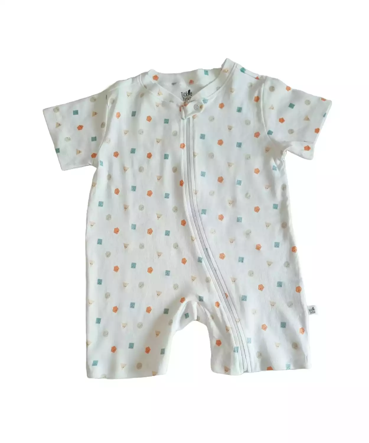 Tickle SnuggleSnapes Organic Short Zip Playsuit