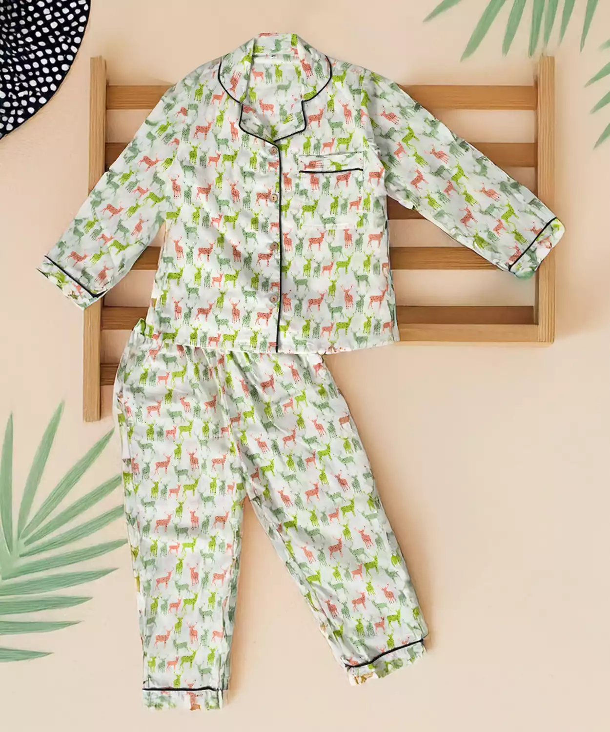 Pure Cotton Block Printed Night Suit