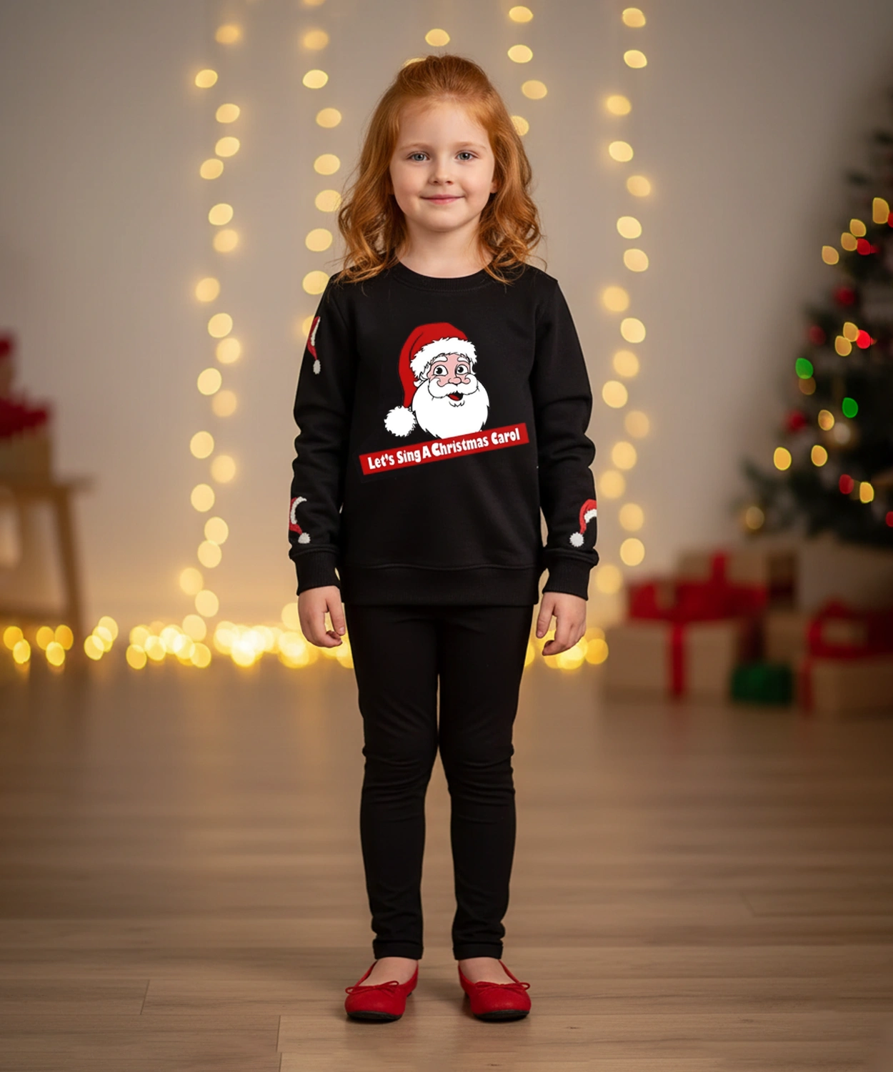 Christmas Carol Sweatshirt In Black
