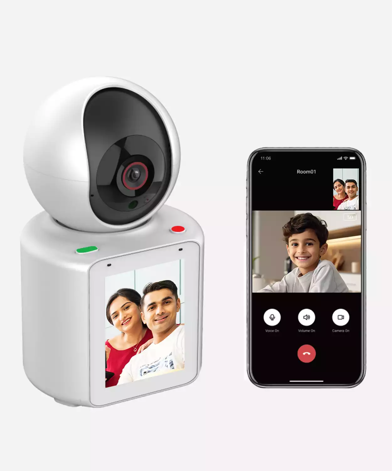 Sekyo Wifi Video Calling Cctv Camera With 2.8 Inch Screen
