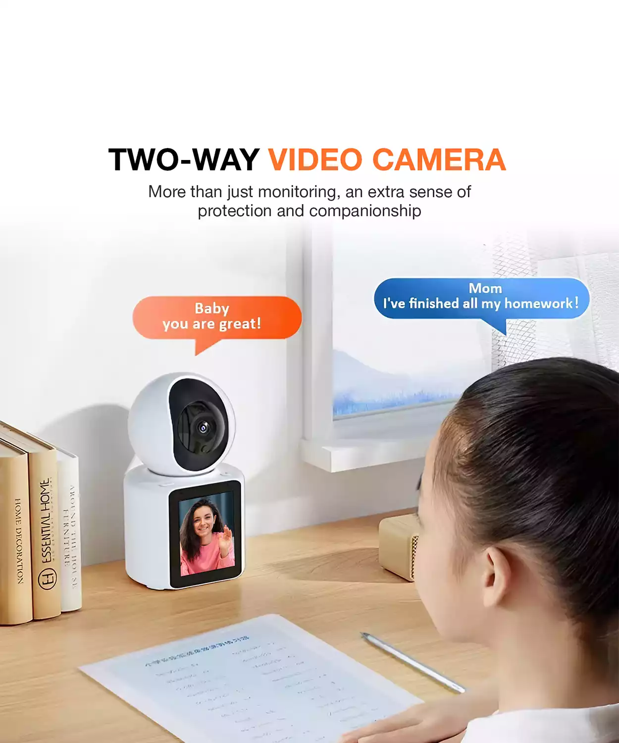 Sekyo Wifi Video Calling Cctv Camera With 2.8 Inch Screen