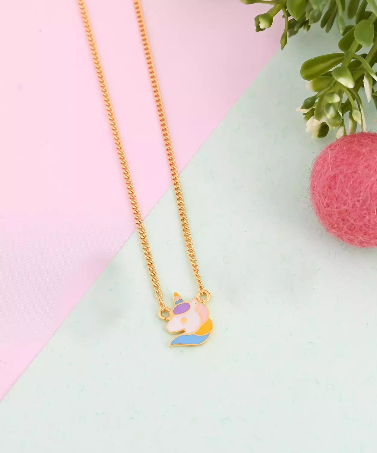 Unicorn Pendant with Chain