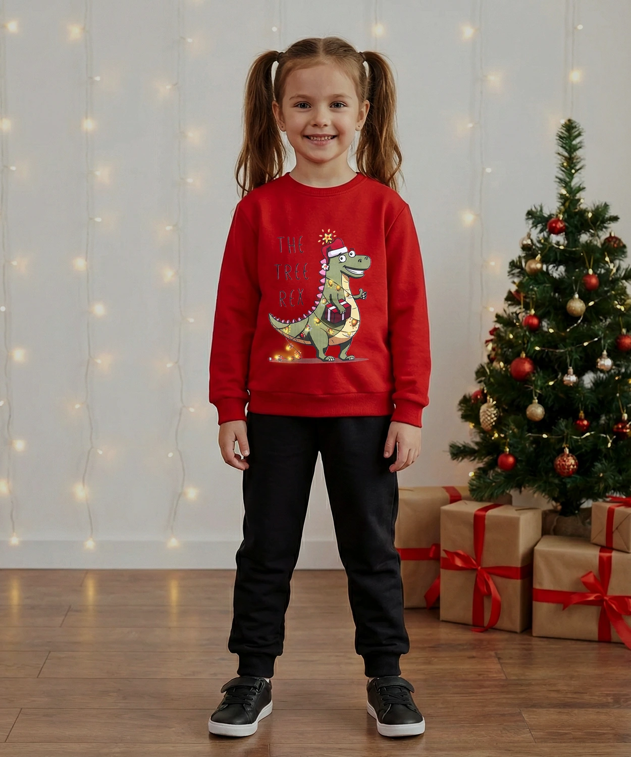 Led Lights Tree Rex Christmas Sweatshirt