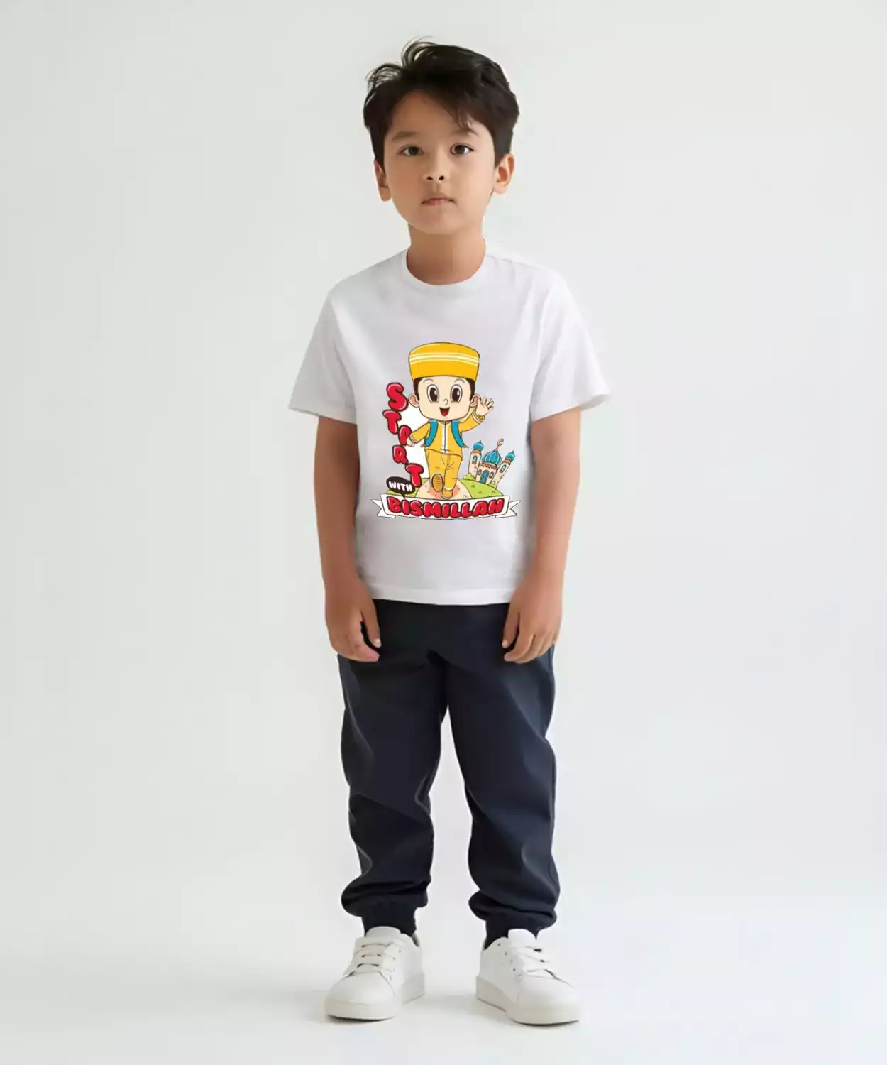 Printed Eid Start With Bismillah T-Shirt