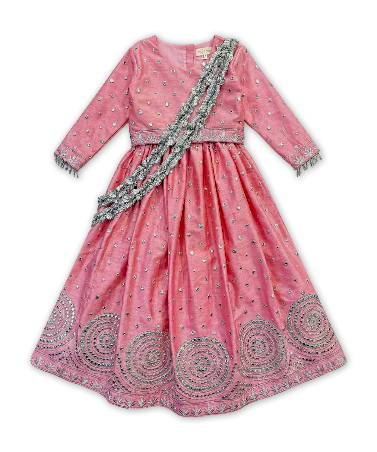 Embroidered Lehenga Set With Unique Tassel Dupatta