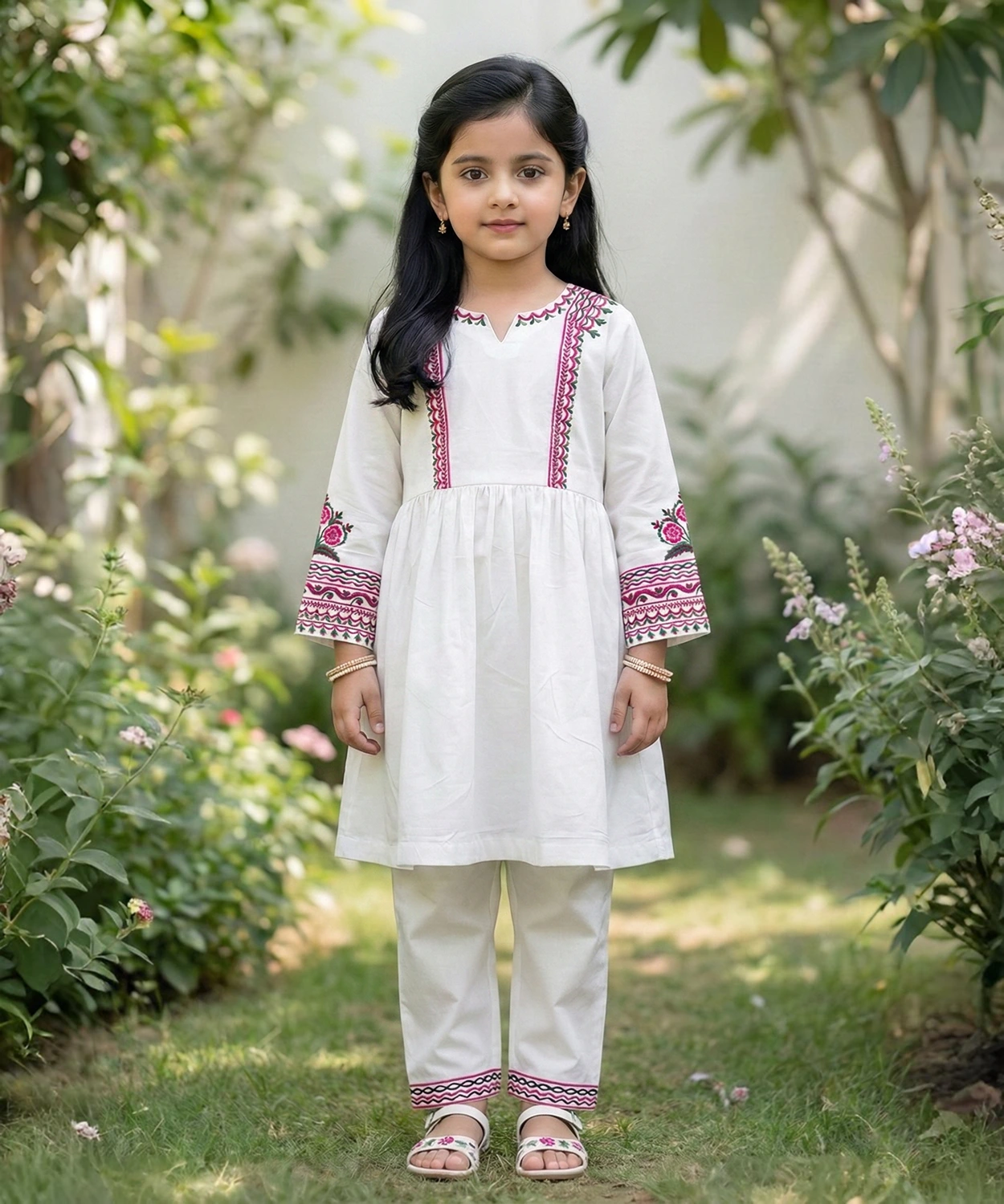 Tunic Style Embroidered Kurta Set