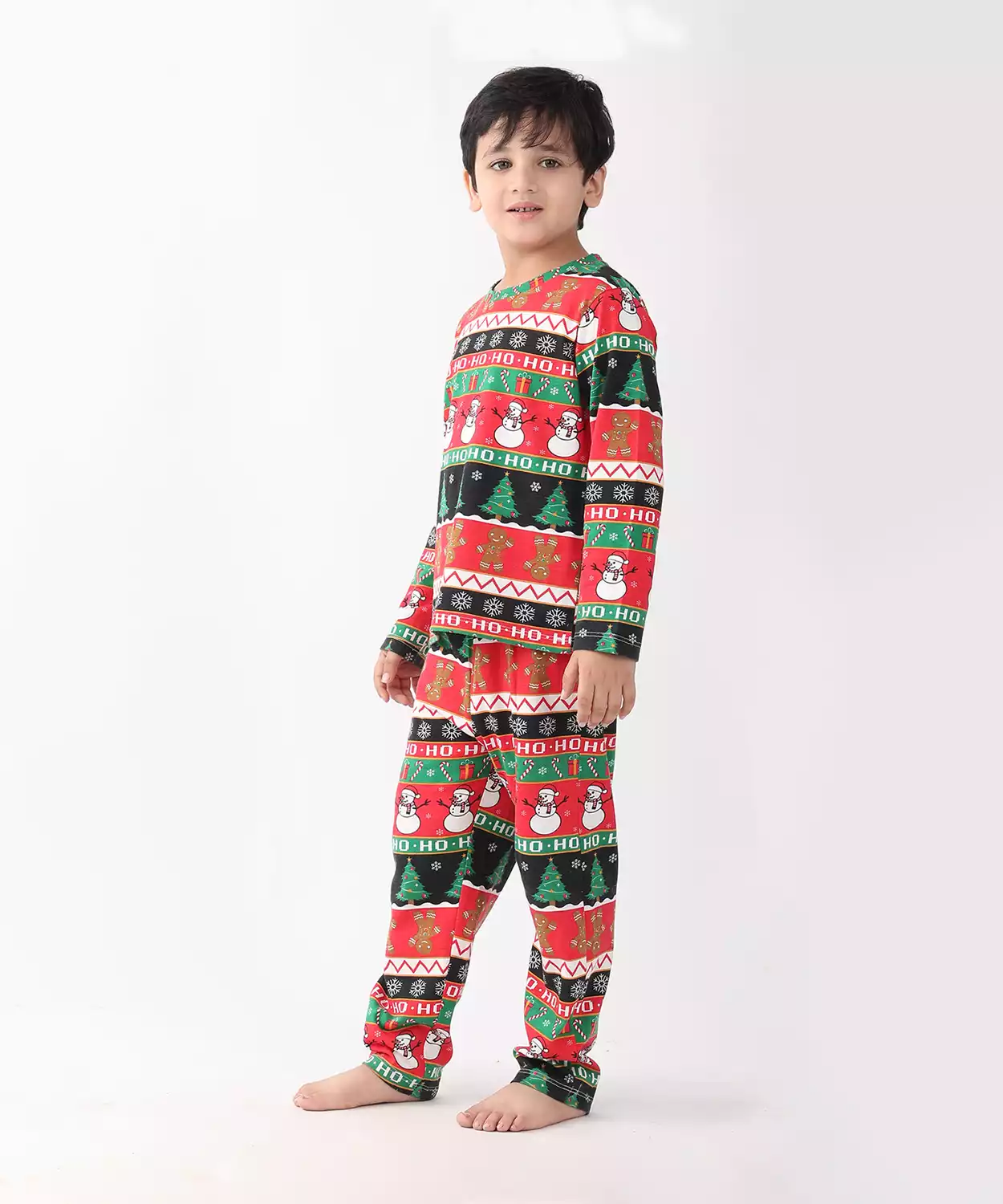 Christmas Red Long Sleeve Pyjama Set - Red