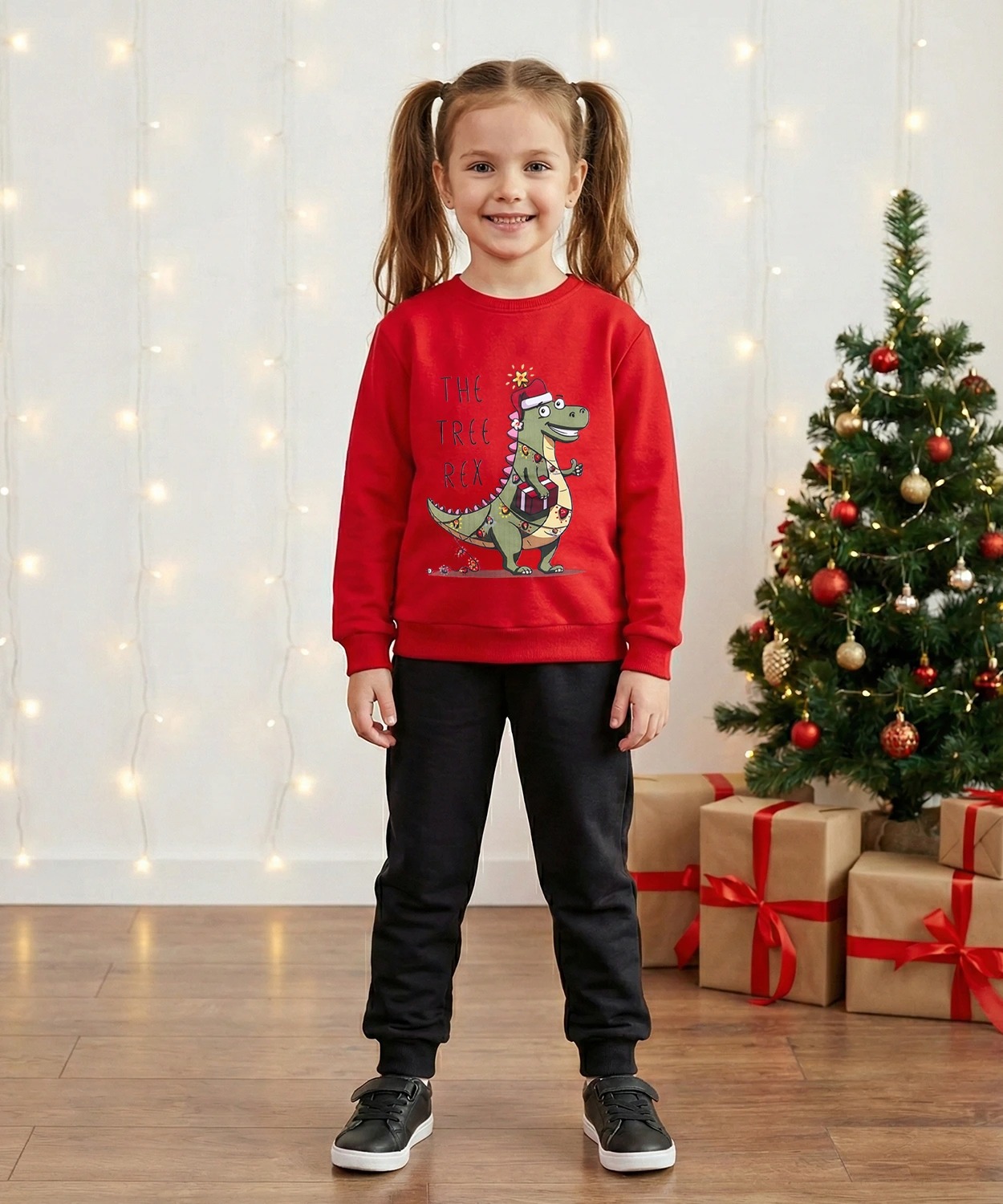 Led Lights Tree Rex Christmas Sweatshirt