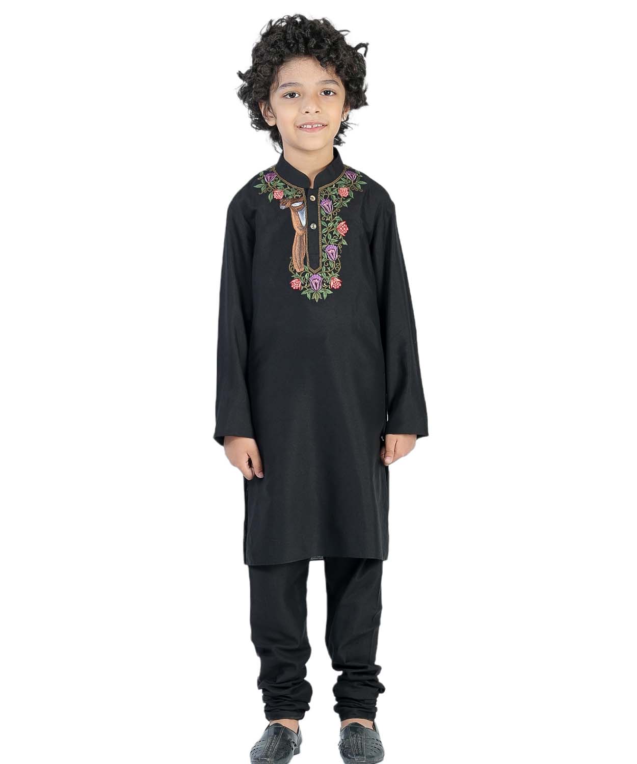 Resham Embroidery Kurta with Churidar
