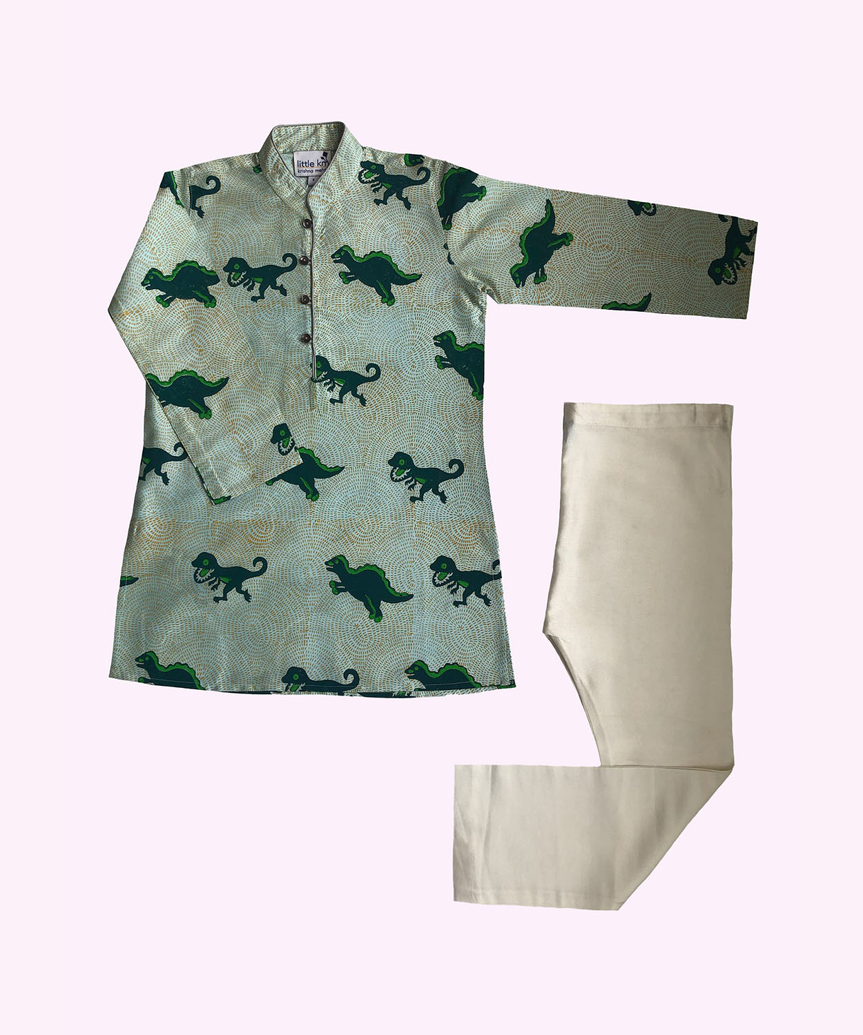 Dinosaur Theme Printed Kurta Set