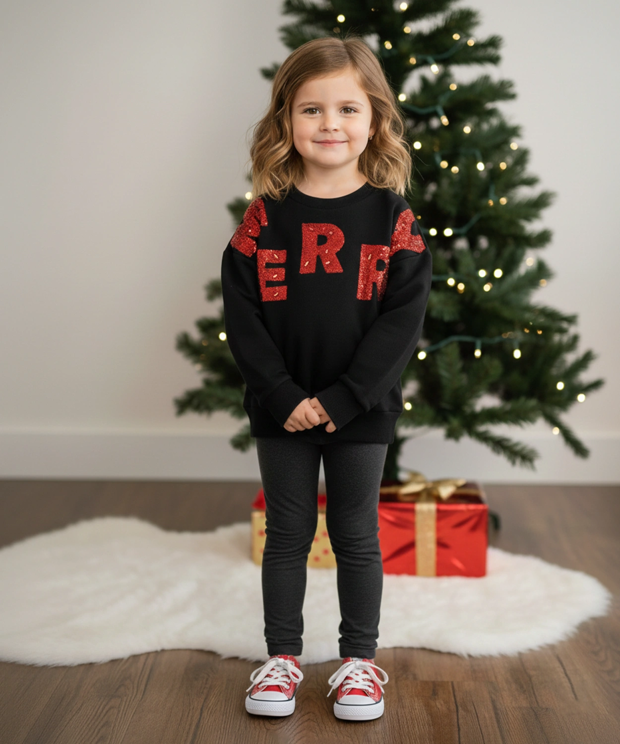 Lights Black Unisex Sweatshirt