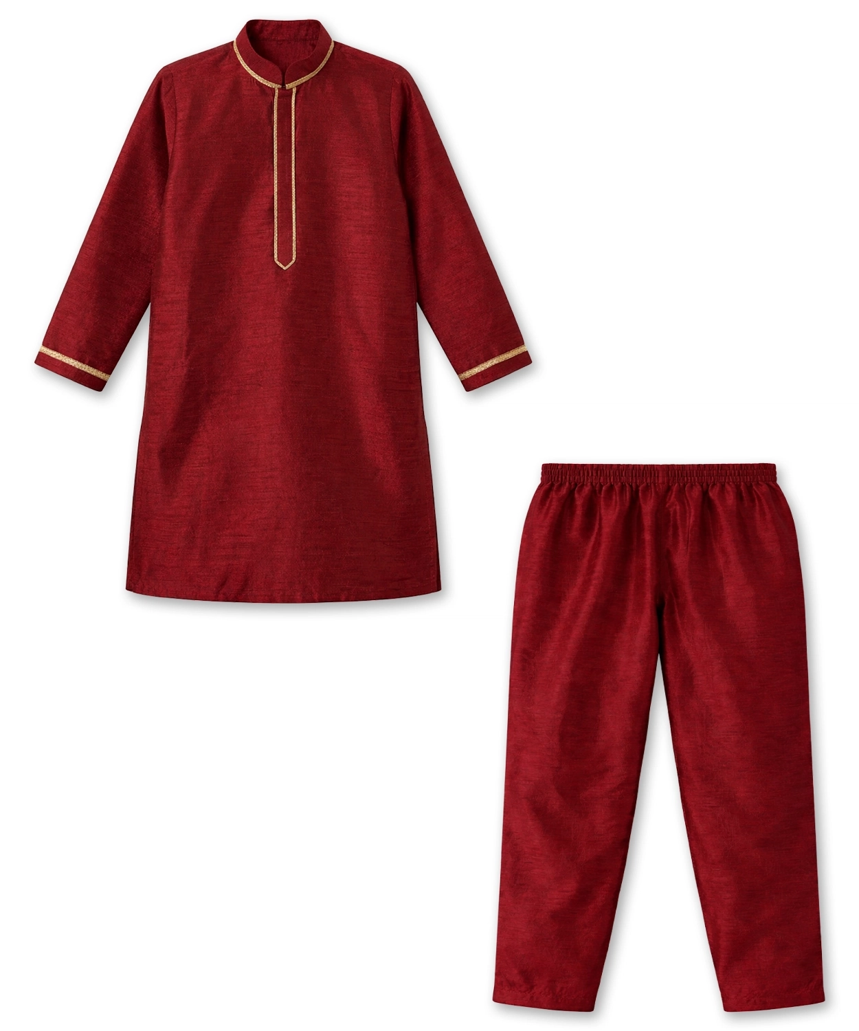 Bandi Embellished With Multi Worked Laces With Kurta Payjama Set