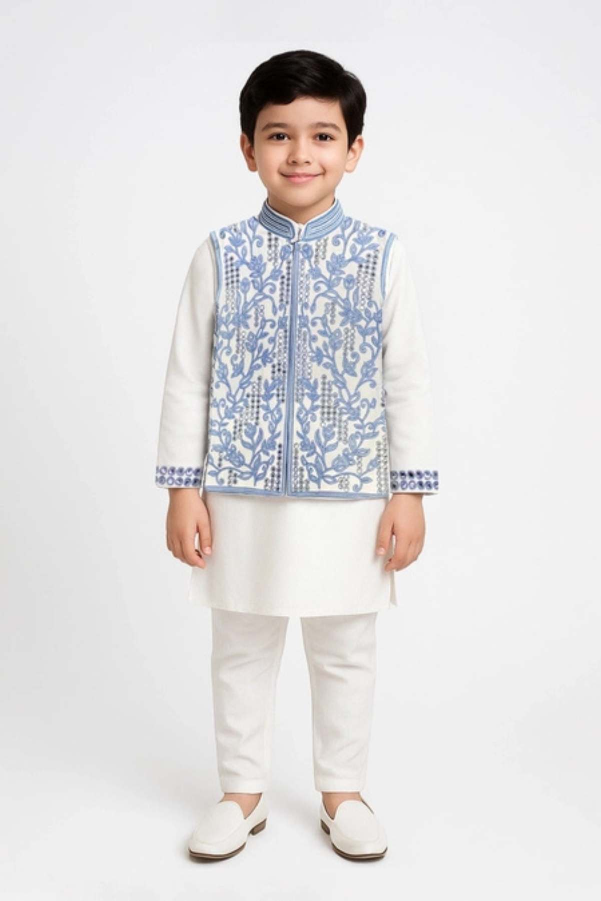 Mirror Embroidery Bandi Set For Boy