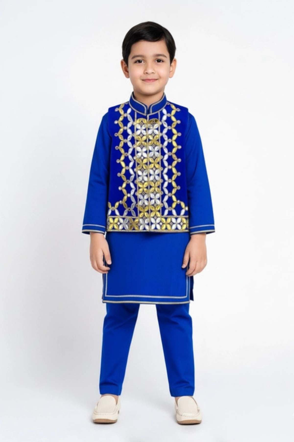 Leather Patch Bundi Set For Boy